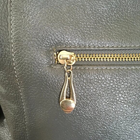 Kristen Bell for Erica Anenberg Gray Pebbled Leather Tote Boho W/ Dustbag - Picture 2 of 12